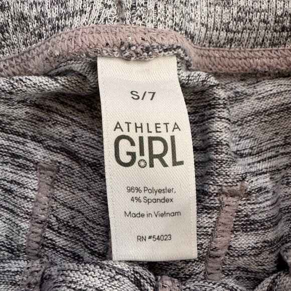 Athleta Girl Jogger Pants Size Small S/7 Heather Gray Athleisure Cozy - Picture 4 of 6